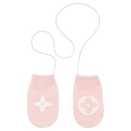 Louis Vuitton-LOUIS VUITTON New cashmere mittens (sold separately from the 'set')-Pink