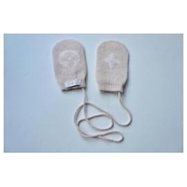 Louis Vuitton-LOUIS VUITTON New cashmere mittens (sold separately from the 'set')-Pink