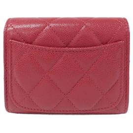 Chanel-Chanel Timeless Classic Line 81465 Chain Clutch Bag-Red