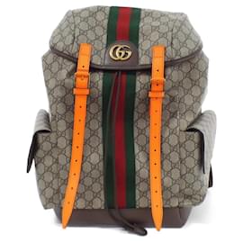 Gucci-Gucci Ophidia 598140 Fadeb Backpack-Brown