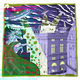 Hermès-Hermes Carre 90 Space Shopping Au Faubourg Scarf-Multiple colors