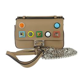 Fendi-Fendi Double Micro Baguette Shoulder Bag-Brown