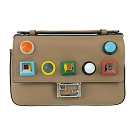 Fendi-Fendi Double Micro Baguette Shoulder Bag-Brown