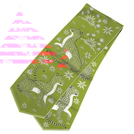 Hermès-Hermes Leopard LES LEOPARDS Maxi Twilly Scarf-Multiple colors