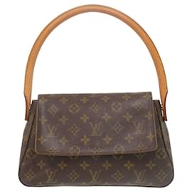 Louis Vuitton-Louis Vuitton Mini Looping Monogram Handbag-Brown,Monogram
