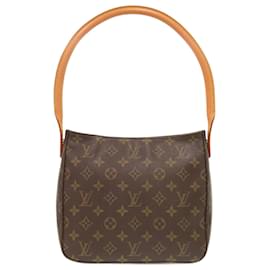 Louis Vuitton-Louis Vuitton Looping MM Monogram Shoulder Bag-Brown