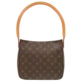 Louis Vuitton-Louis Vuitton Looping MM Monogram Shoulder Bag-Brown