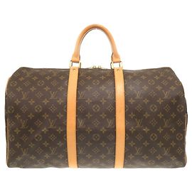 Sac Boston Monogram Keepall 50 de Louis Vuitton Marron Monogramme