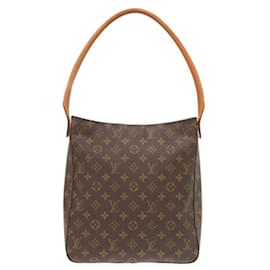 Louis Vuitton-Louis Vuitton Looping GM Monogram Shoulder Bag-Brown,Monogram