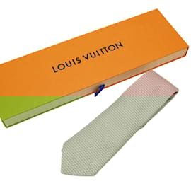 Louis Vuitton-Gravata de seda cinza e rosa Louis Vuitton-Marrom,Rosa