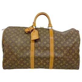 Louis Vuitton-Bolsa Boston Keepall 55 Monograma Louis Vuitton-Marrom