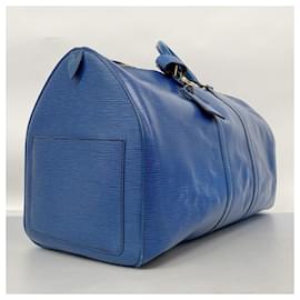 Louis Vuitton-Bolsa Boston Keepall 55 Epi Louis Vuitton-Azul