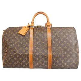 Louis Vuitton-Louis Vuitton Boston Bag Monogram Keepall 55-Brown