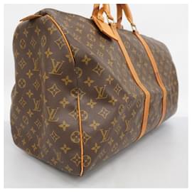 Louis Vuitton-Louis Vuitton Boston Bag Monogram Keepall 55-Brown
