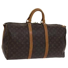 Louis Vuitton-LOUIS VUITTON Monogram Keepall Bandouliere 50 Boston Bag M41416 LV Auth BD536-Monogram