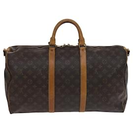 Louis Vuitton-LOUIS VUITTON Monogram Keepall Bandouliere 50 Boston Bag M41416 LV Auth BD536-Monogram