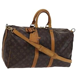 Louis Vuitton-LOUIS VUITTON Monogram Keepall Bandouliere 45 Boston Bag M41418 LV Auth ar13329-Monogram