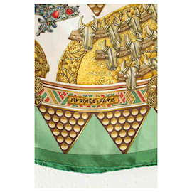 Hermès-Silk square-Green