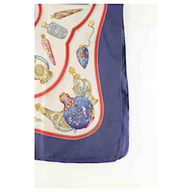 Hermès-Carré en soie-Bleu