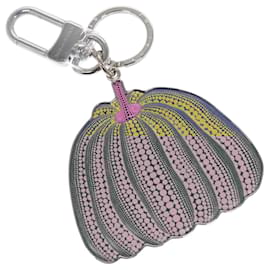 Louis Vuitton-LOUIS VUITTON LVxYK Porte Cles Pumpkin Key Ring metal Silver M01103 Auth 109804S-Silvery