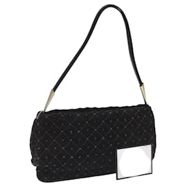 Autre Marque-BOTTEGA VENETA Shoulder Bag Cotton Black Auth 115101-Black