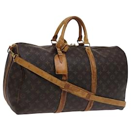 Louis Vuitton-LOUIS VUITTON Monogram Keepall Bandouliere 50 Boston Bag M41416 LV Auth 109802-Monogram