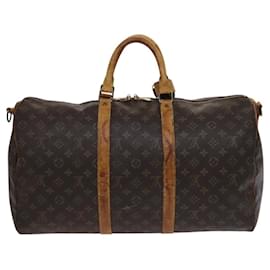 Louis Vuitton-LOUIS VUITTON Monogram Keepall Bandouliere 50 Boston Bag M41416 LV Auth 109802-Monogram