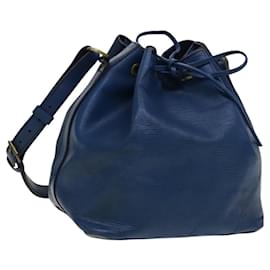 Louis Vuitton-LOUIS VUITTON Epi Petit Noe Shoulder Bag Blue M44105 LV Auth 115934-Blue