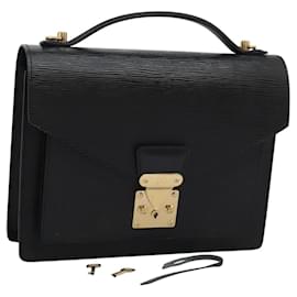 Louis Vuitton-LOUIS VUITTON Epi Monceau 28 Hand Bag Black M52122 LV Auth ep7538-Black
