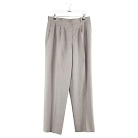 Hermès-Wide wool pants-Grey