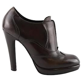 Saint Laurent-Leather heels-Brown