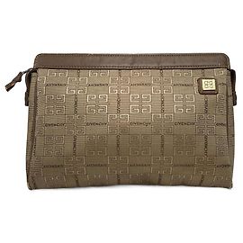 Clutch Monogram GV3 Vintage Givenchy Marrone Marrone