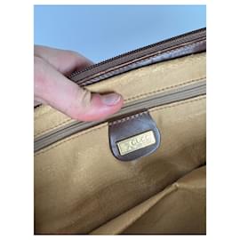 Gucci-GUCCI Travel bags T.  Leather-Brown