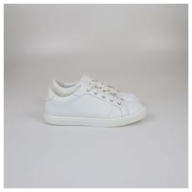 Hermès-HERMES Trainers T.EU  Leather-White