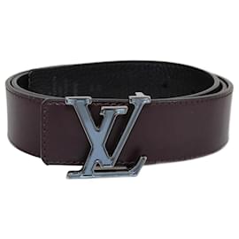 Louis Vuitton-LOUIS VUITTON Belts T.cm  Leather-Black