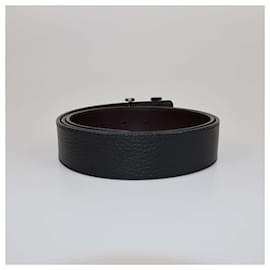 Louis Vuitton-LOUIS VUITTON Belts T.cm  Leather-Black