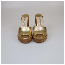 Espadrillas JIMMY CHOO T.EU Pelle D'oro