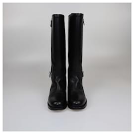 Hermès-HERMES Boots T.EU  Leather-Black