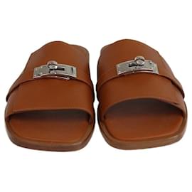 Hermès-HERMES Flats T.EU  Leather-Other