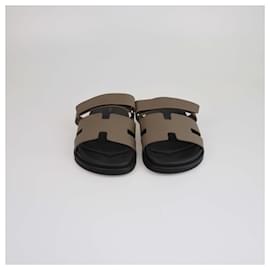 Hermès-HERMES Flats T.EU  Leather-Other