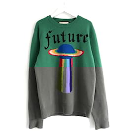 Gucci-Suéter Gucci UFO Outono 2017 Masculino-Verde