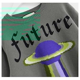Gucci-Suéter Gucci UFO Outono 2017 Masculino-Verde