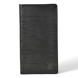 Louis Vuitton-Louis Vuitton Black Epi Leather Long Wallet-Black