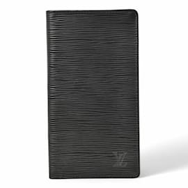 Louis Vuitton-Louis Vuitton Black Epi Leather Long Wallet-Black