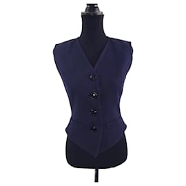 Yves Saint Laurent-Vintage YSL women's vest-Dark blue