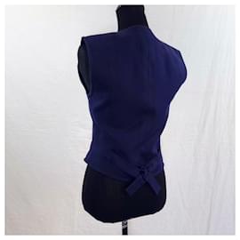 Yves Saint Laurent-Vintage YSL women's vest-Dark blue