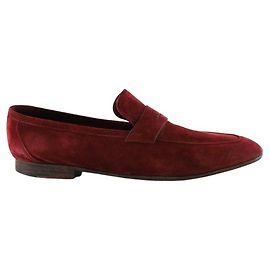 Berluti Bordeaux Wildleder Slipper Bordeaux