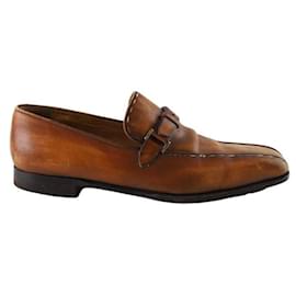 Berluti-Leather loafers-Brown