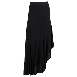 Saia midi assimétrica Max Mara em viscose preta Preto