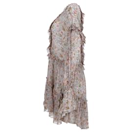 Autre Marque- Philosophy Di Lorenzo Serafini Floral Tiered Mini Dress in Multicolor Viscose-Multiple colors